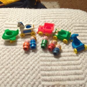 1976 Fisher Price Play Family Little People #656 - Little Riders - COMPLETE